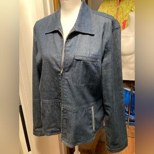 Ellen Tracy Stretch Jean Blazer Like New FINAL DROP